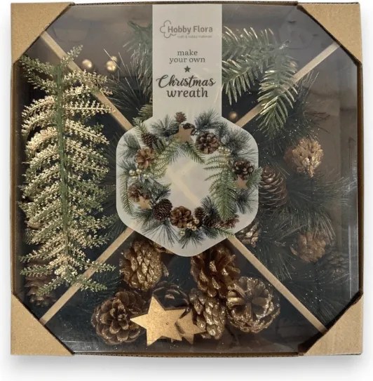 Kreatív készlet DIY CHRISTMAS koszorúk és dekorációk készítéséhez - különböző változatok