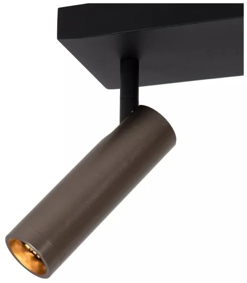 Lucide 22974/02/15 - GRADO spotlámpa 2xGU10/8W/230V fekete/barna