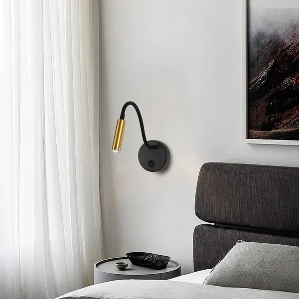 Brilagi - LED Dimmelhető flexibilis fali lámpa MAYA 1xG9/4W/230V fekete/arany