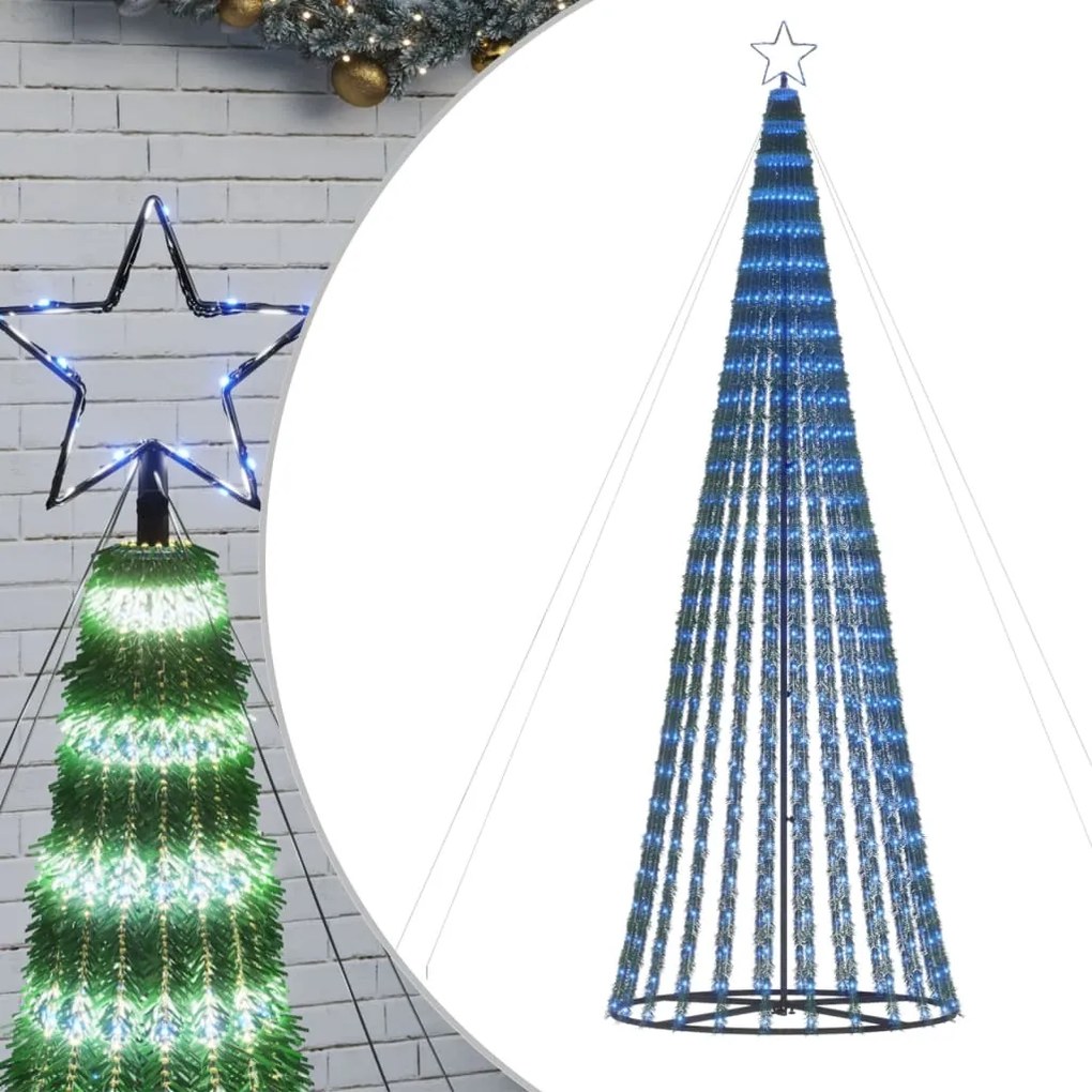 vidaXL kék LED karácsonyfa 688 LED 300 cm