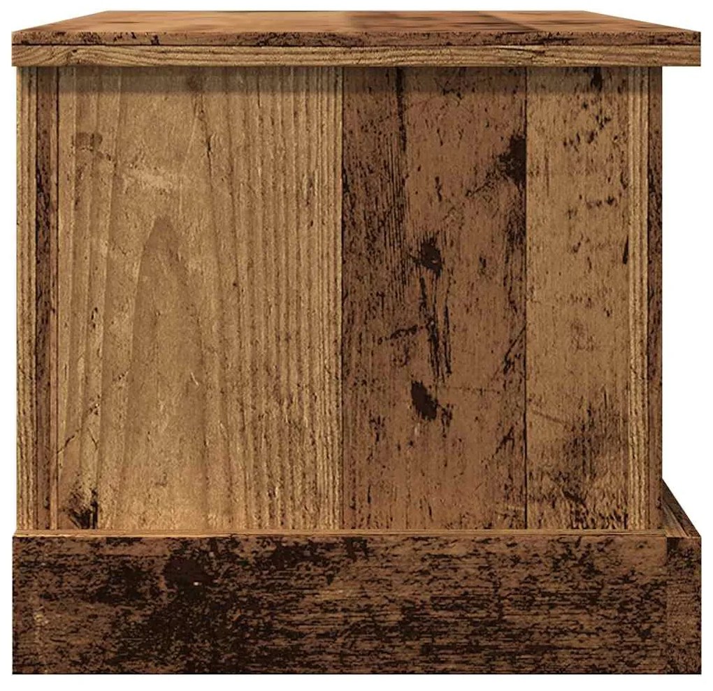 antik fa színű szerelt fa tárolódoboz 30 x 50 x 28 cm