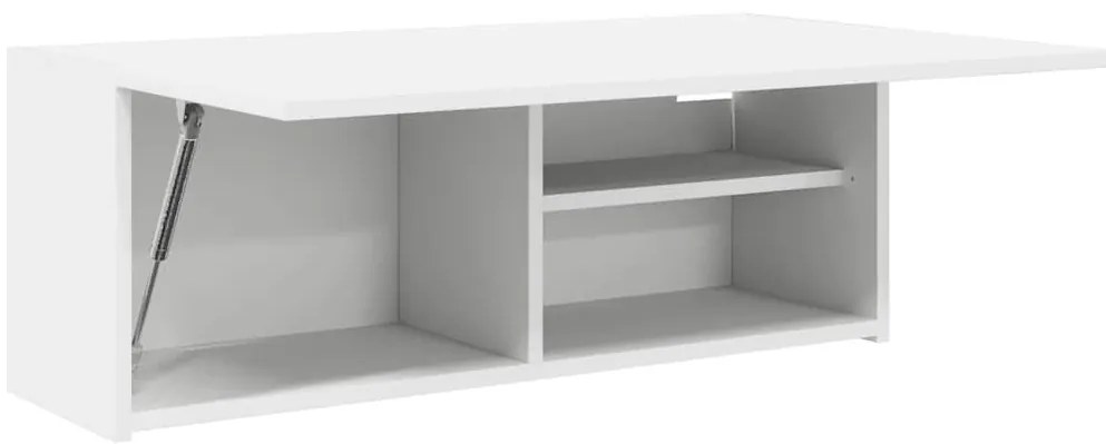 fehér szerelt fa fali fürdőszobaszekrény 80x25x30 cm