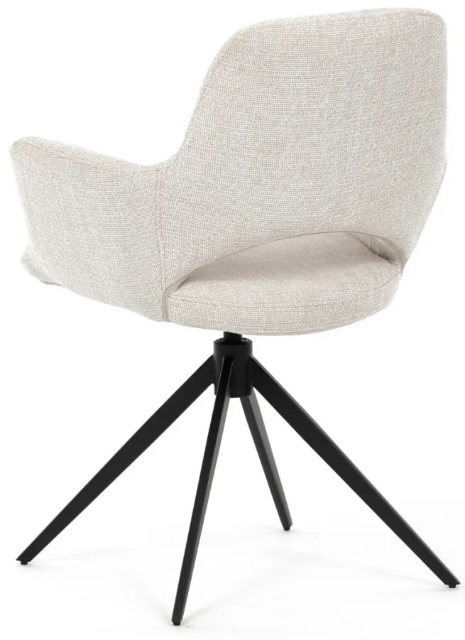Elegáns Forgó Étkezőszék Krémszínben. 360°-ban forgatható.