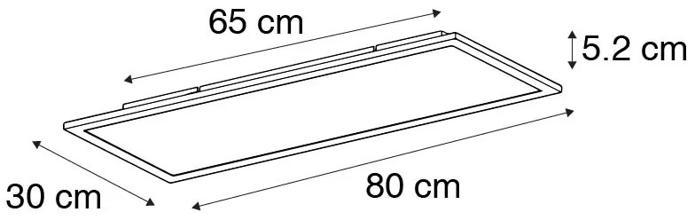 Modern mennyezeti lámpa acélból, beépített LED-del 80 cm - Liv