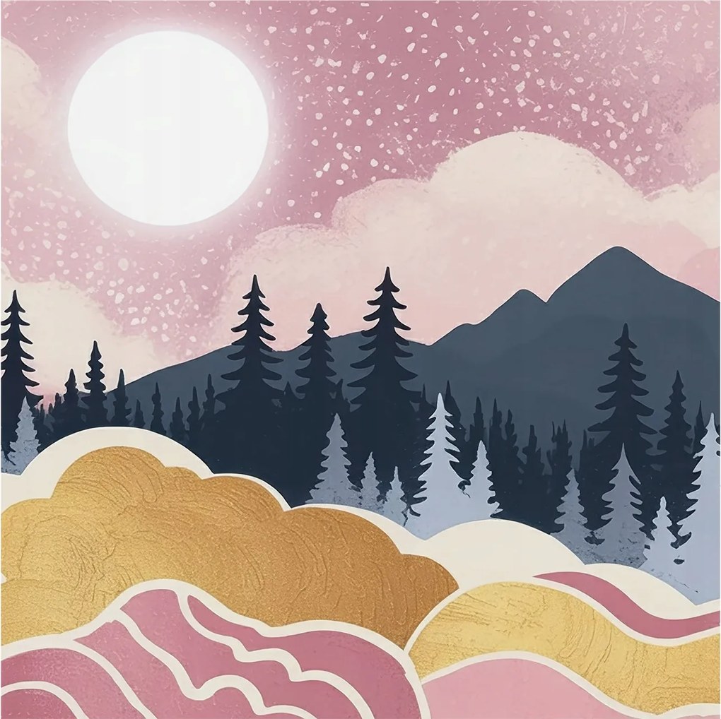 Flizelin tapéta falra Prémium Rózsaszín nyugat 250x250 Ragasztó