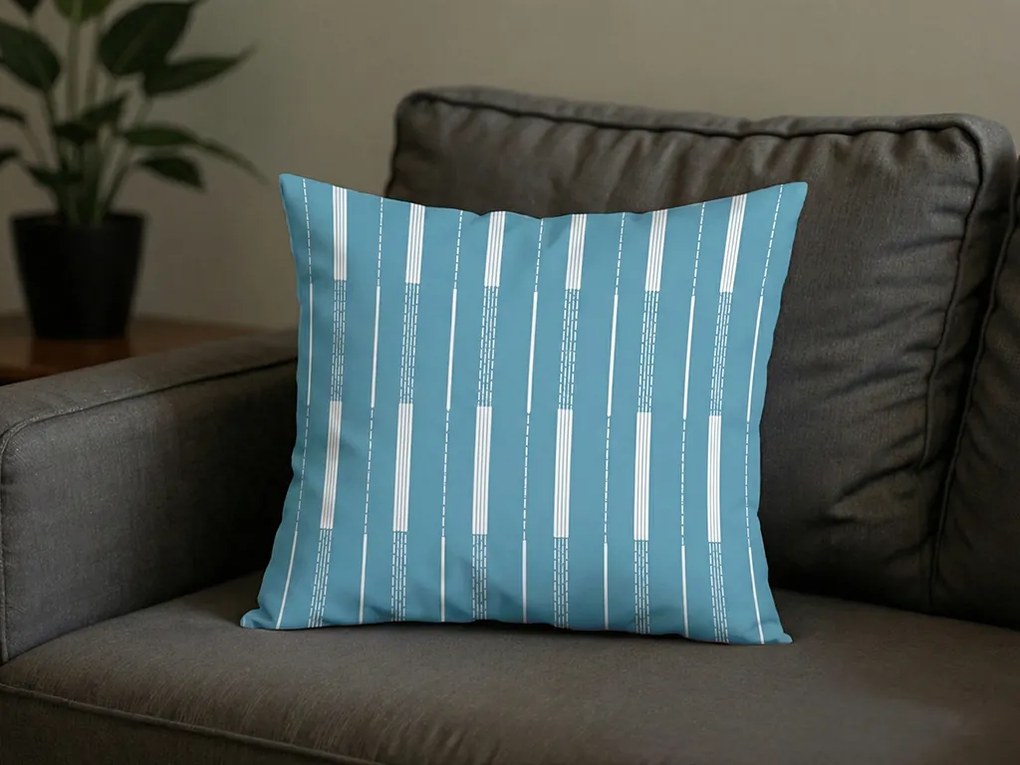 Mikroflanel párnahuzat STRIPELLE 40x50 cm, kék