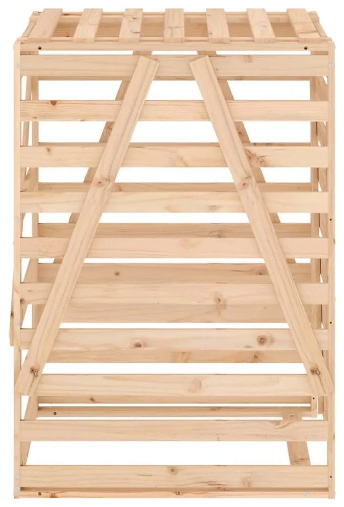 tömör fenyőfa szemeteskuka tároló 84x90x128,5 cm