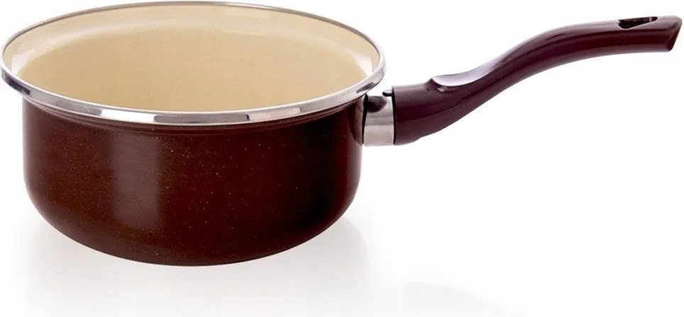 Zománcozott serpenyő Edény Hosszú Fogantyúval Hagyományos 16 cm 1L