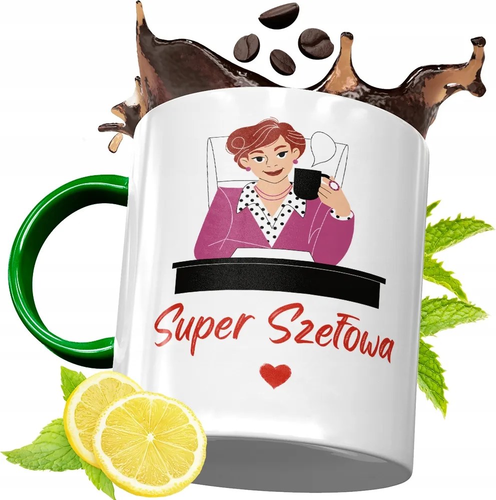 Zöld Bögre A Főnöknek Születésnapi Ajándék fényképes nyomtatással