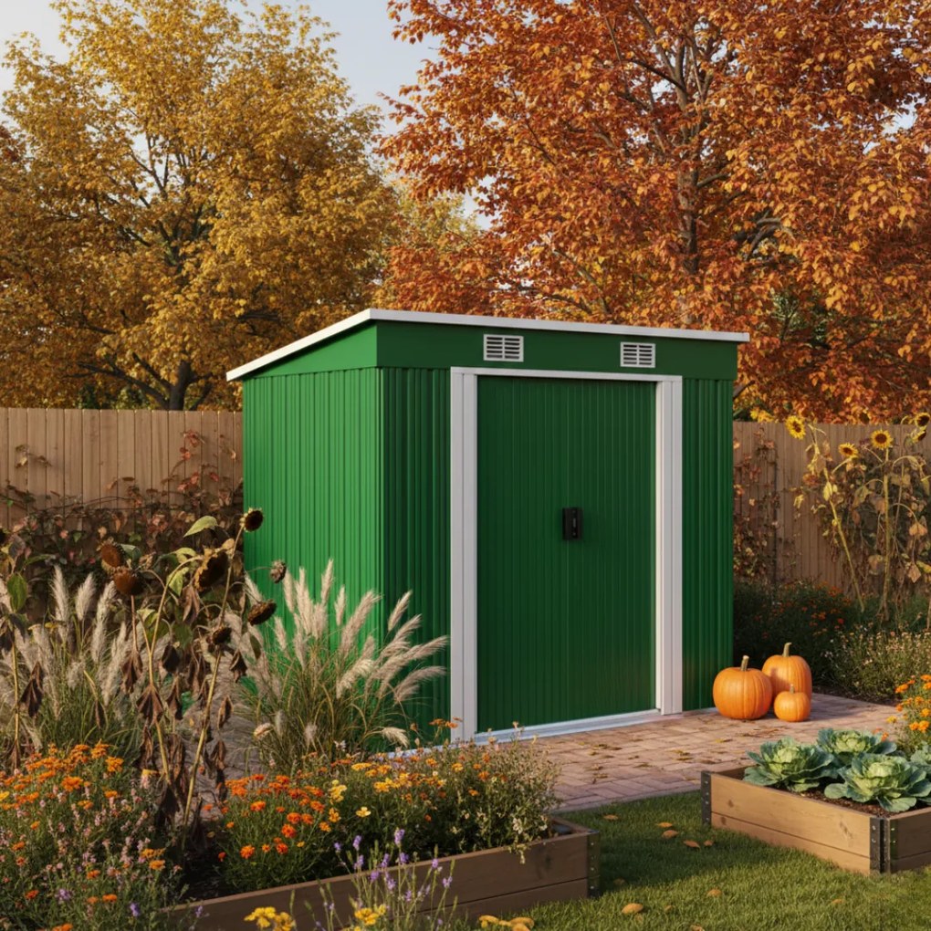 Kerti szerszámosház L, zöld Gardebruk