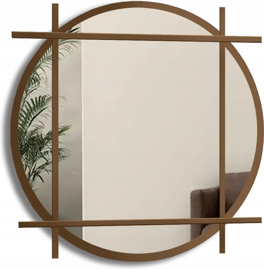 Kerek loft tükör mdf sprotnival arany keretben Izyd fi110