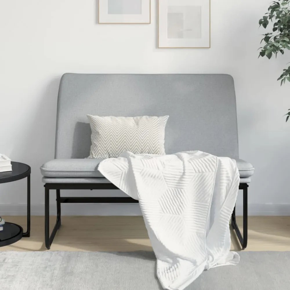 világosszürke szövet pad 100 x 75 x 76 cm