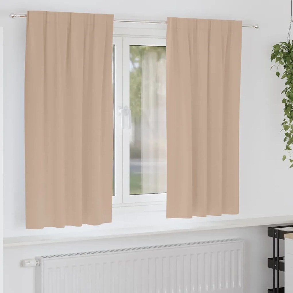 Függönyök függönyökkel 2 pcs Tópszínű 175x140cm Poliészter