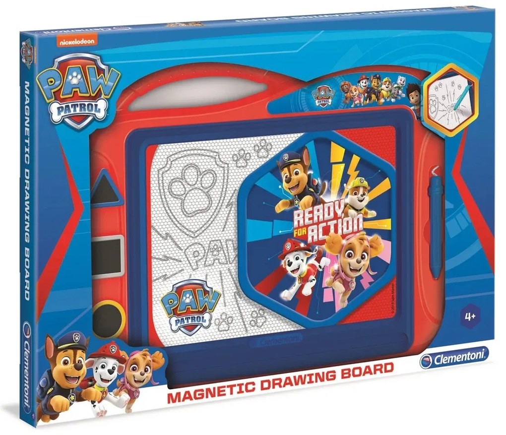 Clementoni Mágneses rajztábla Paw Patrol, 34 x 47x 3,5 cm
