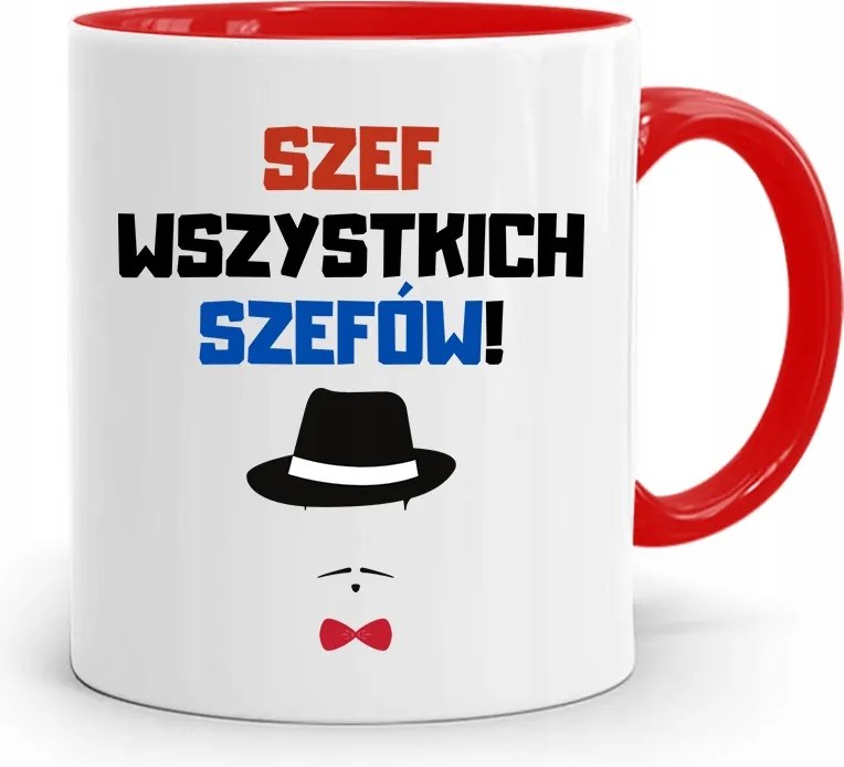 Piros Bögre A Főnöknek Minden Főnöknek, fényképes nyomattal