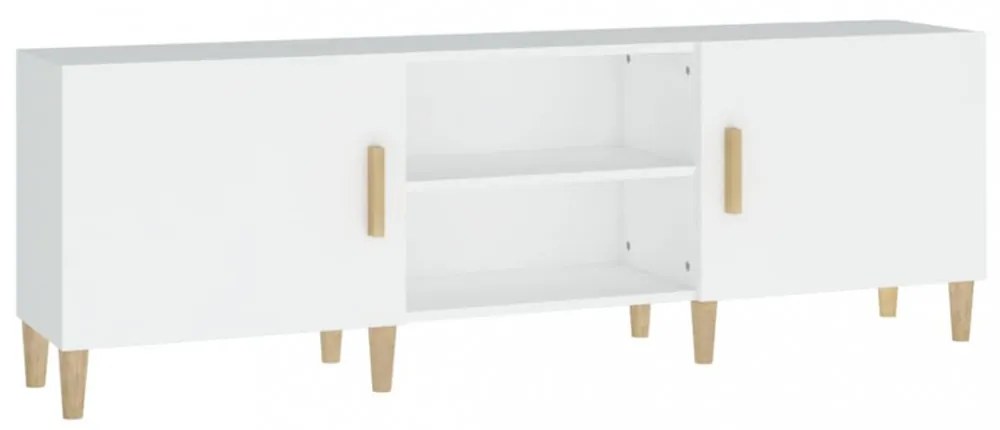 fehér szerelt fa TV-szekrény 150 x 30 x 50 cm