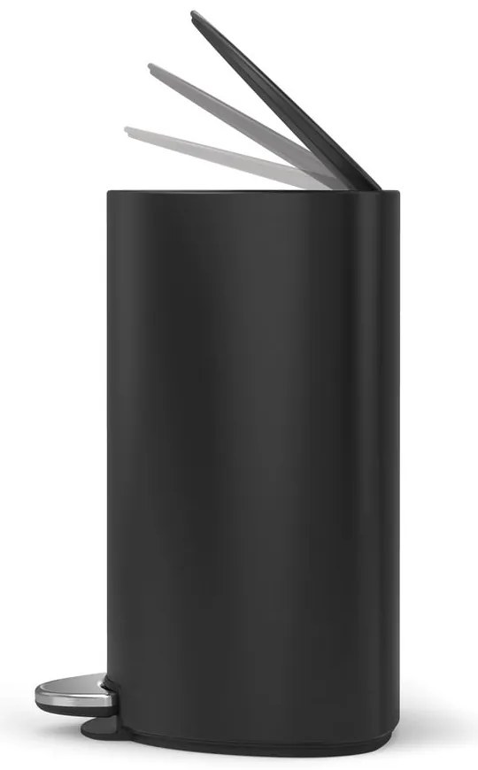 Matt fekete fém pedálos szemetes 6 l – simplehuman