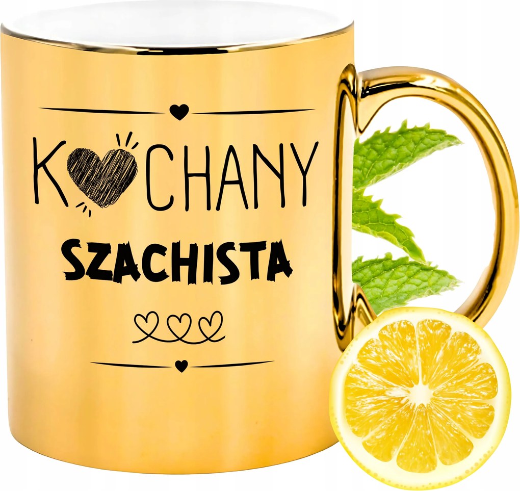 Prémium Arany Csillogó Bögre Sakkozónak Ajándék Nyomtatott Fotóval