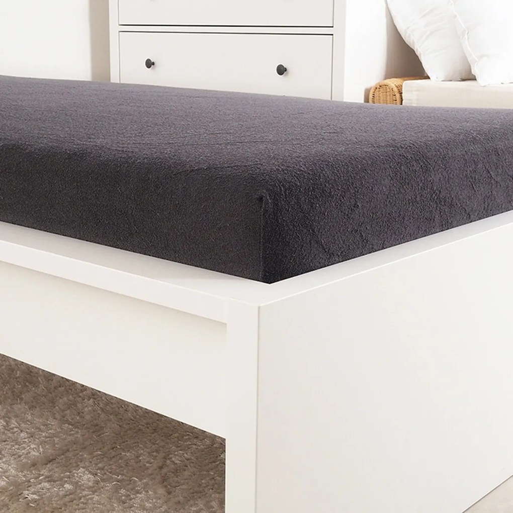 4Home Ideal frottír lepedő antracit, 140 x 200 cm, 140 x 200 cm