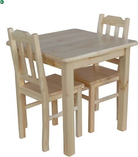 Étkezőasztal kocka 80x80 natúr