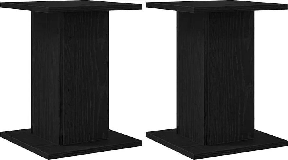 vidaXL Növényállvány 2 pcs Fekete tölgy 30 x 30 x 40 cm Faanyag