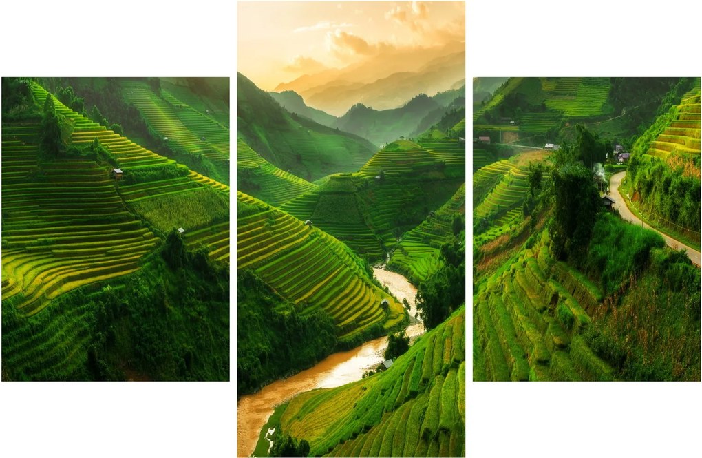 Kép - Mu Cang Chai rizsteraszok (90x60 cm)