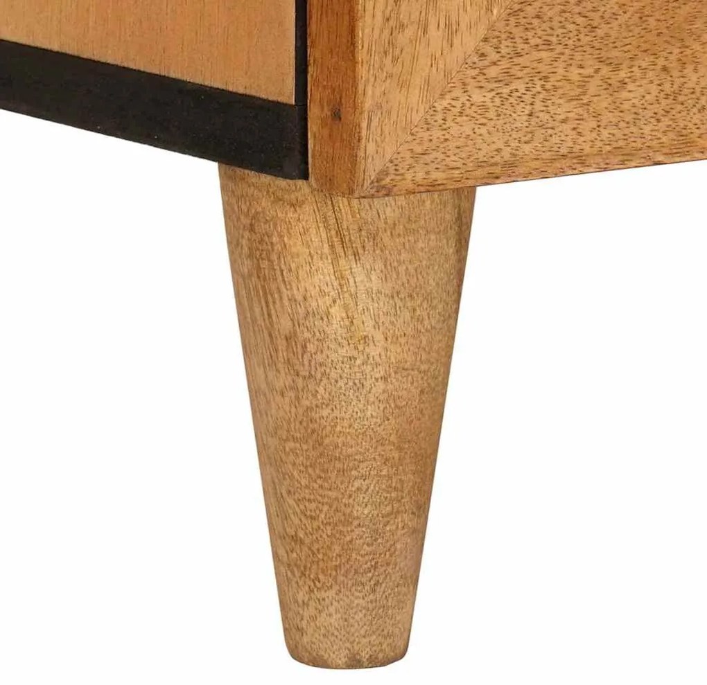 TV szekrény fiókkal Világosbarna 70 x 33 x 46 cm tömör mangófa