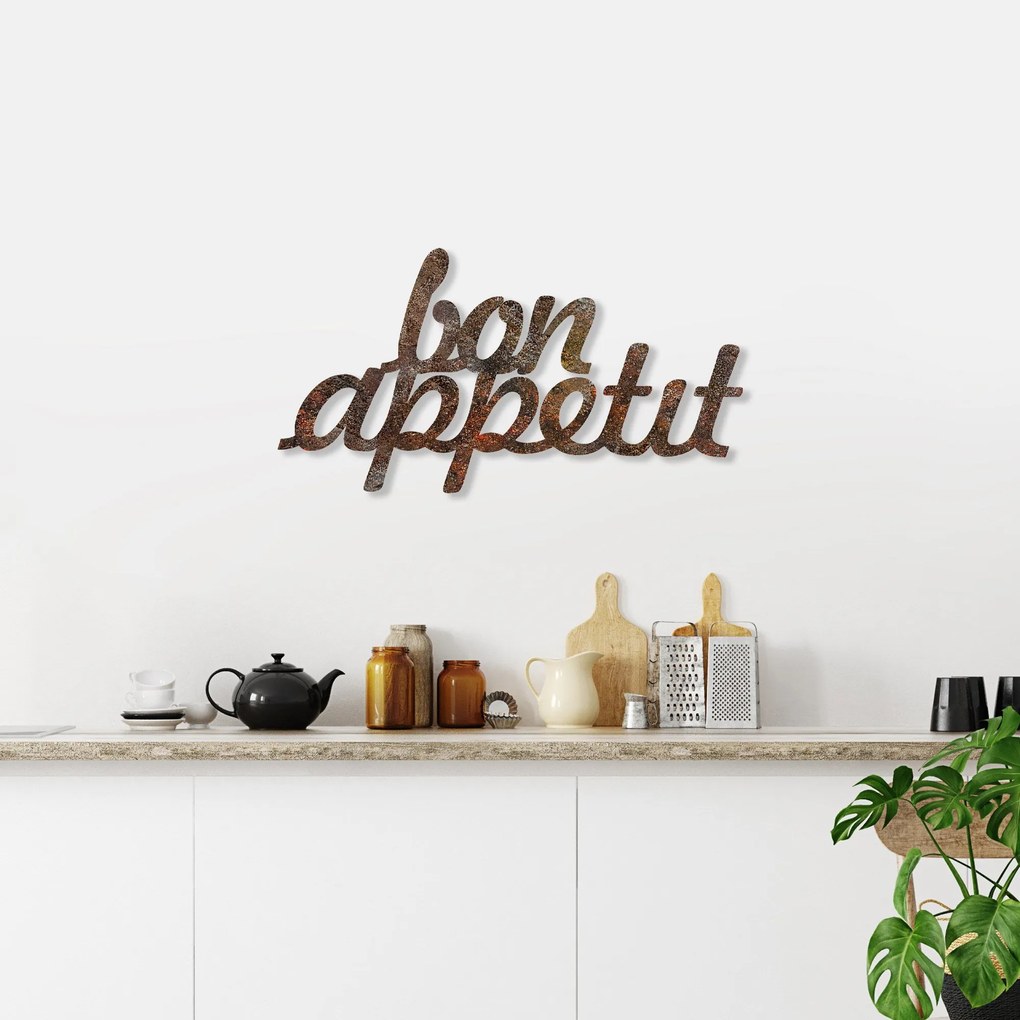 Fém fali dekoráció, Rusty Bon Appetit