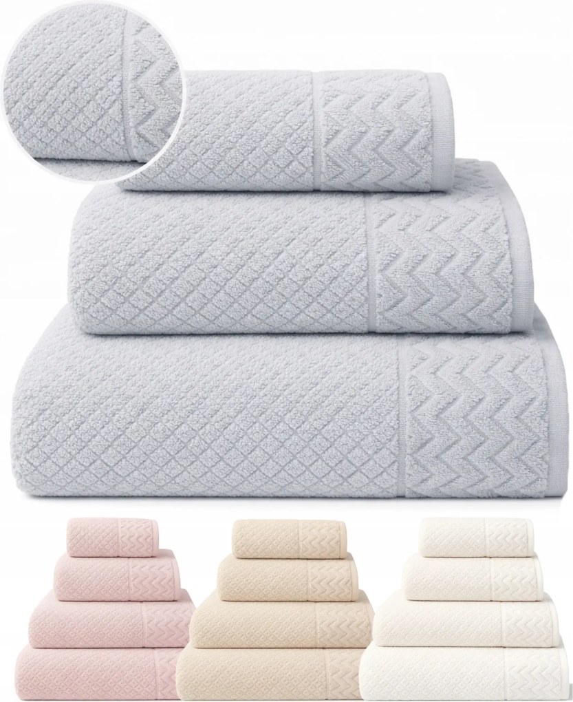 Arc Luna Fürdőlepedő Pamut 70x140 Világosszürke szállodai puha Frottír