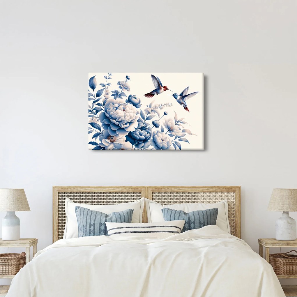 Kép - Kolibrik a virág felett (90x60 cm)