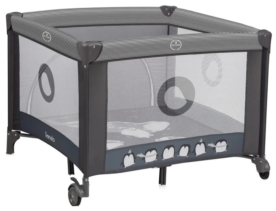 Lionelo - BONNIE szürke skandináv játszókeret