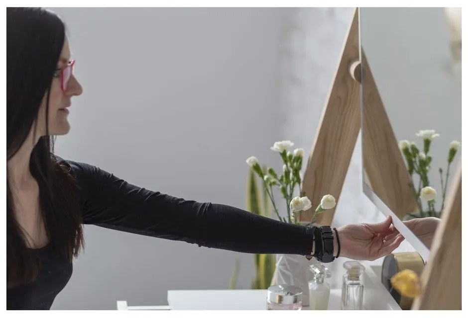 Leno fehér állvány fiókkal és tükörrel - Ragaba