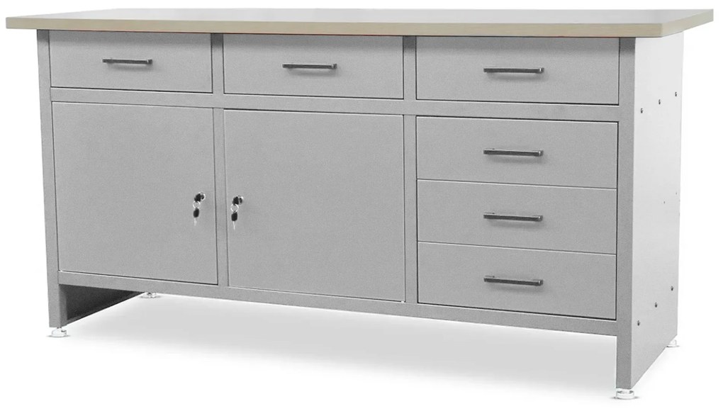 HENRY munkapad, 1700 x 850 x 600 mm, szürke