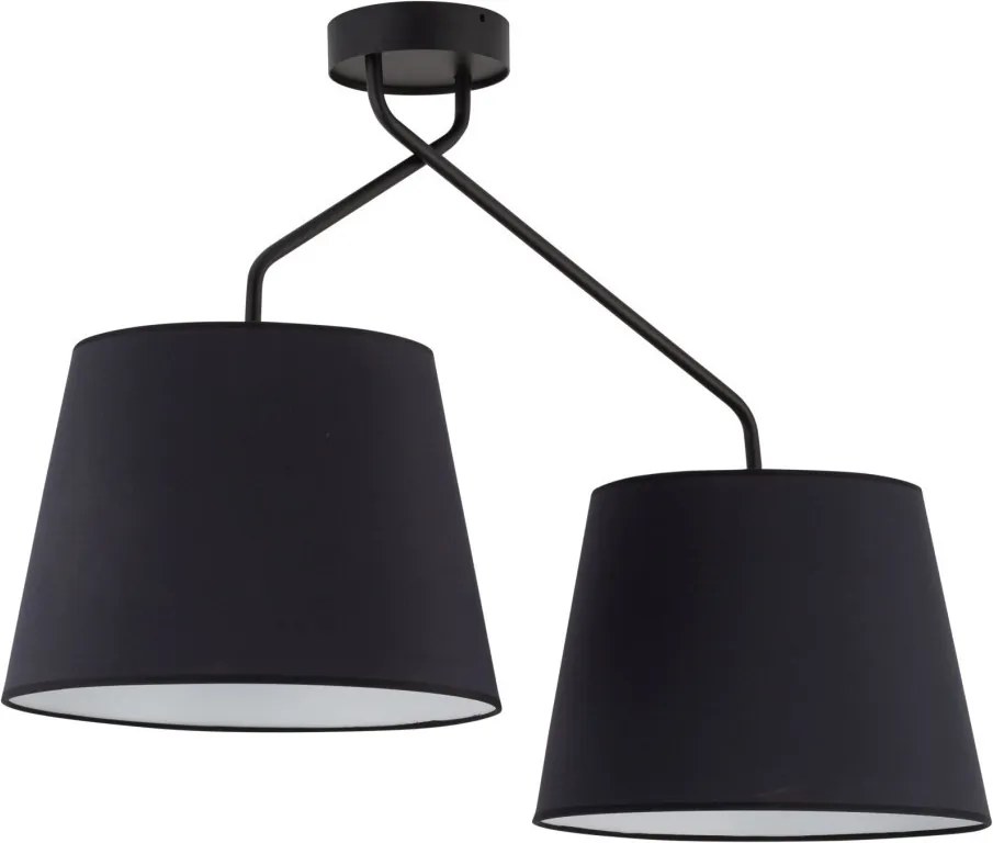 SIGMA LIGHTING 32115 LIZBONA Ernyős Mennyezeti Lámpa Fehér, Fekete E27 IP20