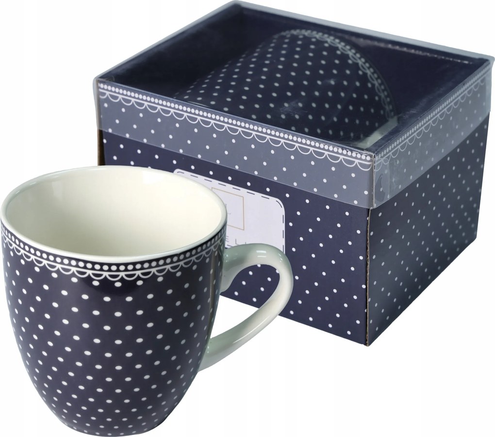 Livello porcelán bögre 1000 ML nagy, pöttyös füllel