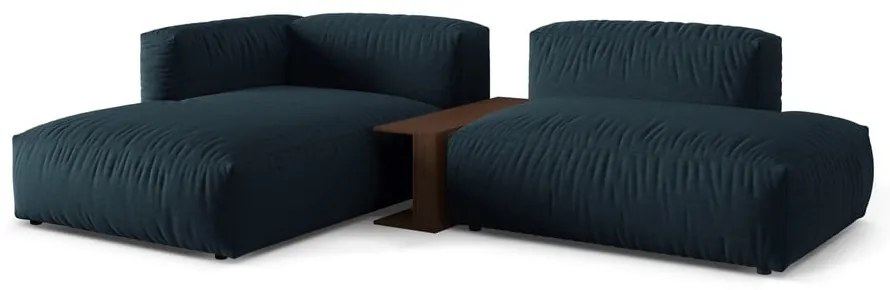 Sötétkék moduláris sarokkanapé (bal oldali) Martina – Micadoni Home