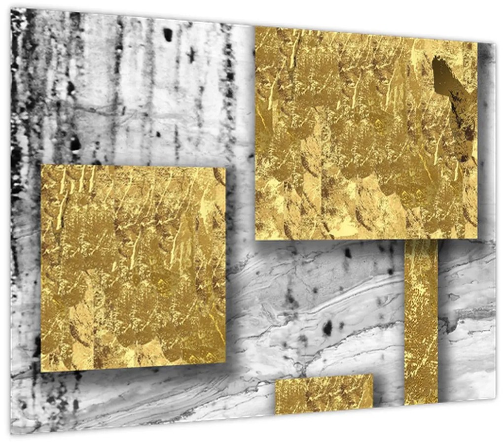 Kép - Arany négyzetek N⁰3 (70x50 cm)