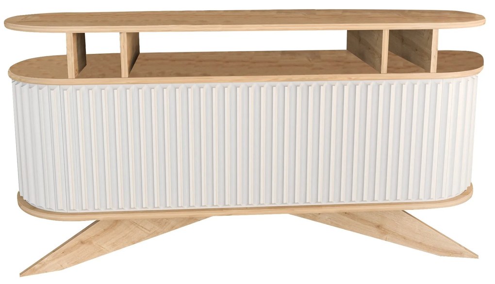 Konzolasztal Stor - Oak, White