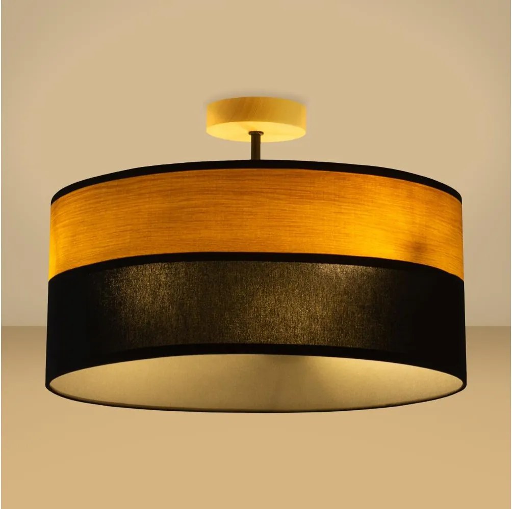 ALBA felületre szerelt csillár 3xE27/15W/230V, átmérő 40 cm, fekete/barna