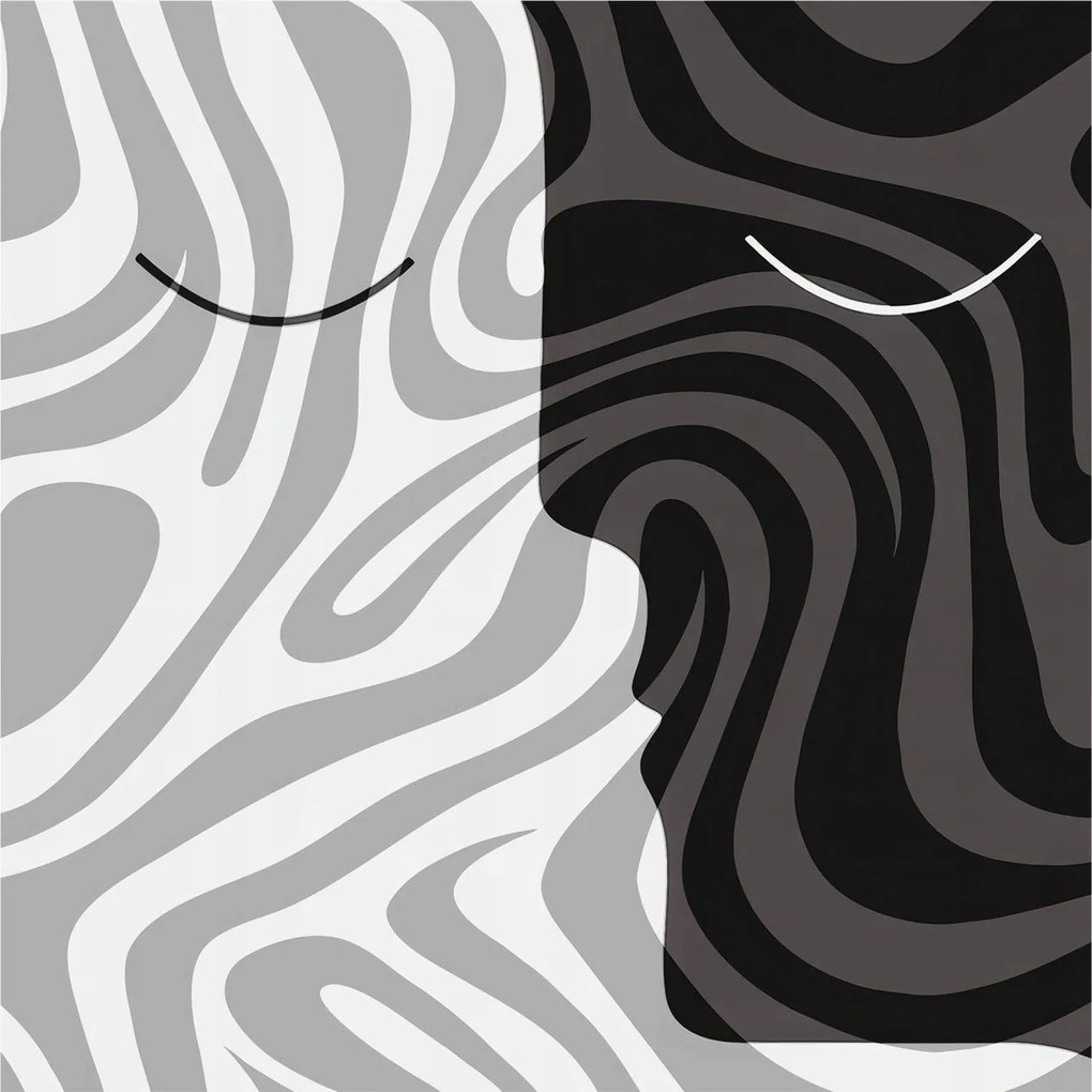 Fotótapéta Falra az előszoba konyhájába Absztrakt arcok 250x250 Ragasztó