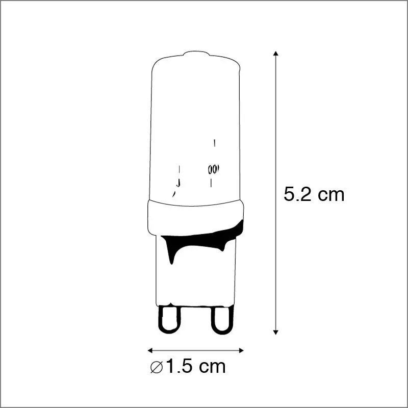 G9 szabályozható LED izzó 3W 280 lm 2700K, 2 darabos szett