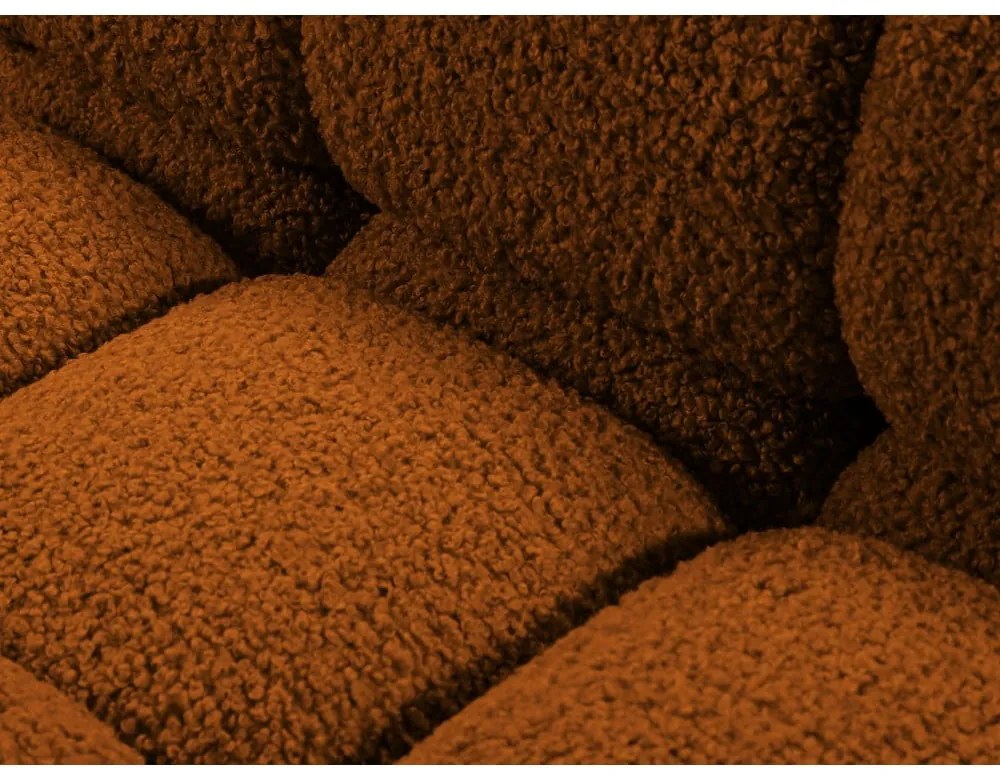 Narancssárga buklé moduláris sarokkanapé (jobb oldali) Bellis – Micadoni Home