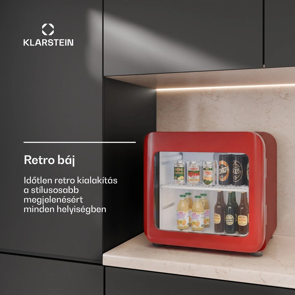 Klarstein Audrey Evo italhűtő | 39 x 38 cm | LED belső világítás | 75 W | 42 dB