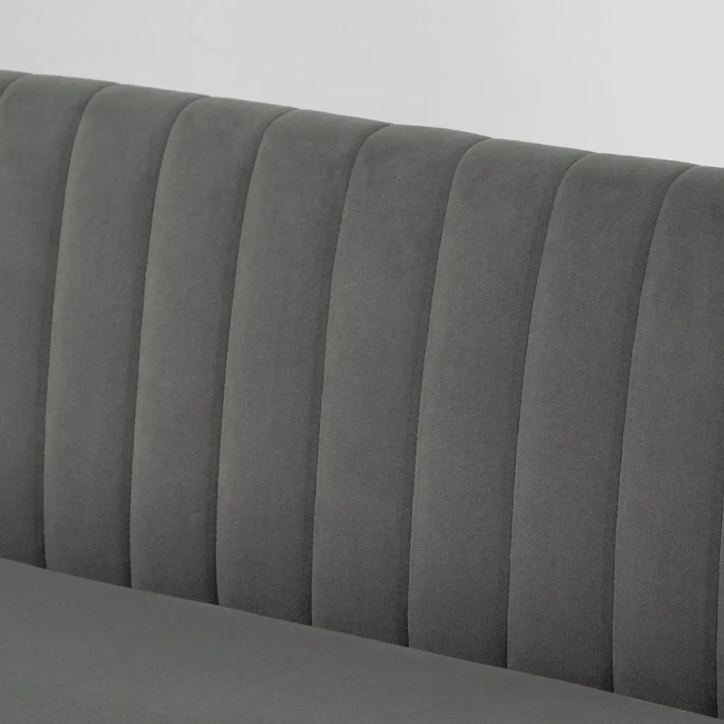 HOMCOM Kanapé Retro Design 2 Személyes kanapé, fa lábak, sötétszürke