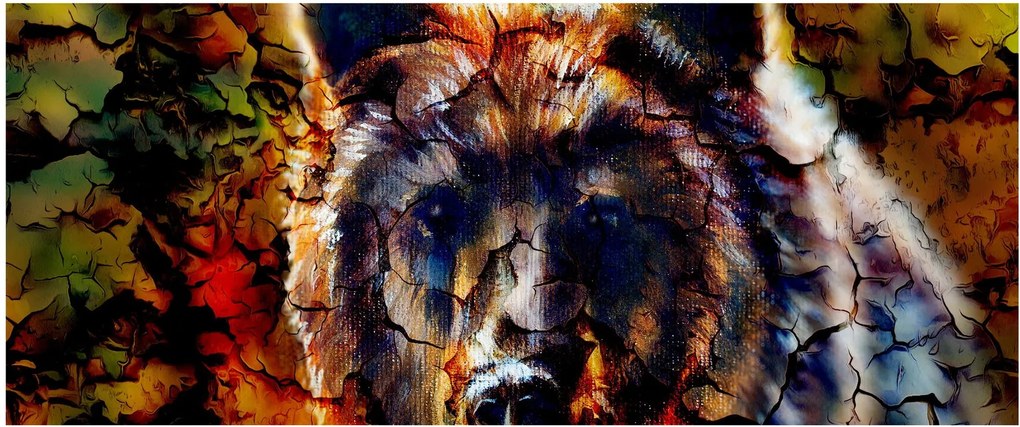 Kép - Medve, festmény (120x50 cm)