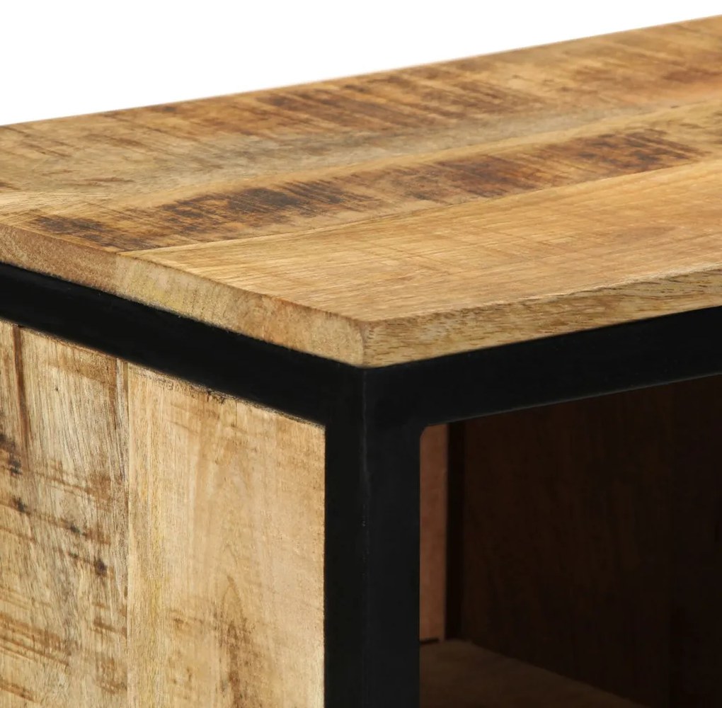 Cipőtartó 50x30x110 cm Tömör durva fa mangóból