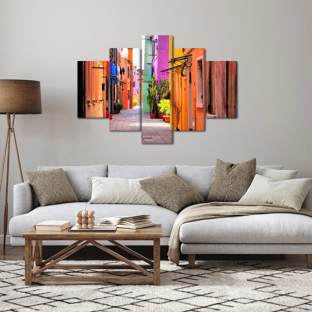Kép - Színes ház Buranóban, Velencében (150x105 cm)