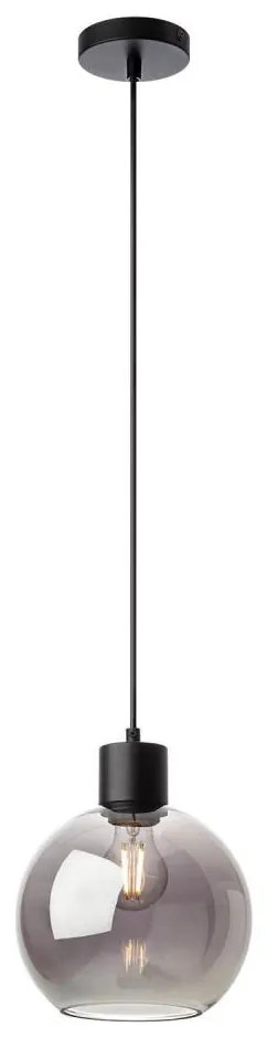 Redo 01-4045 - Csillár zsinóron ATLANTIS 1xE27/42W/230V átm. 20 cm fekete