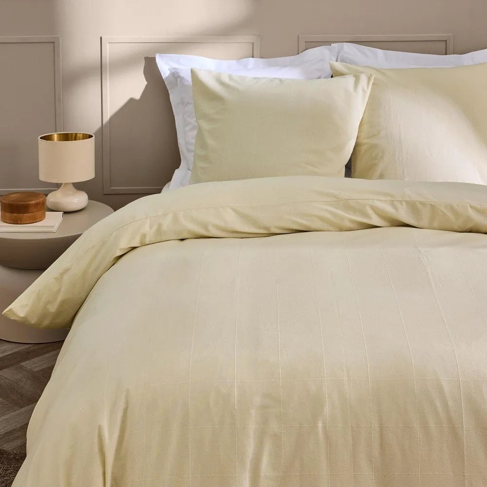 Elefántcsont színű kétszemélyes-hosszabbított ágyneműhuzat 240x220 cm Linella – douceur d'intérieur