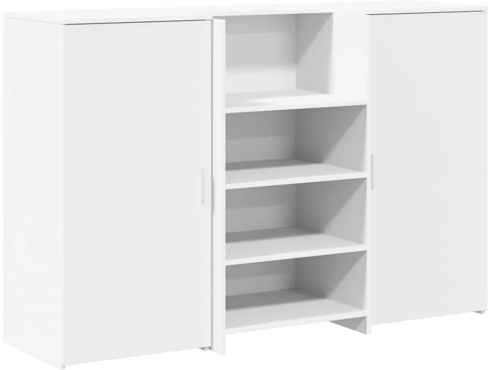 recepciós pult fehér 155x50x103,5 cm szerelt fa
